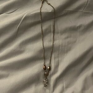 Gold and Silver Pendant Necklace